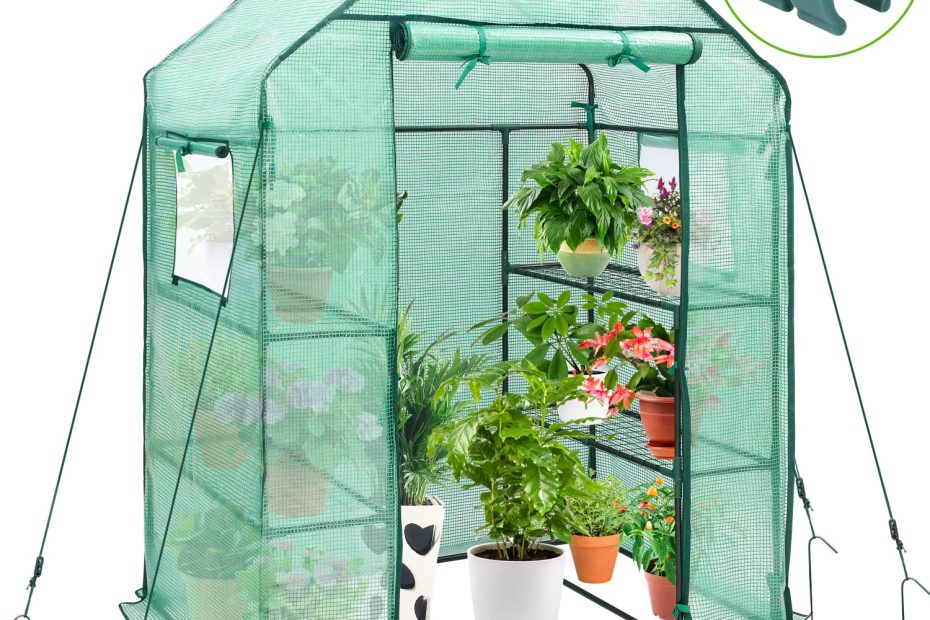 Ohuhu Greenhouse for Outdoors With Mesh Side Windows